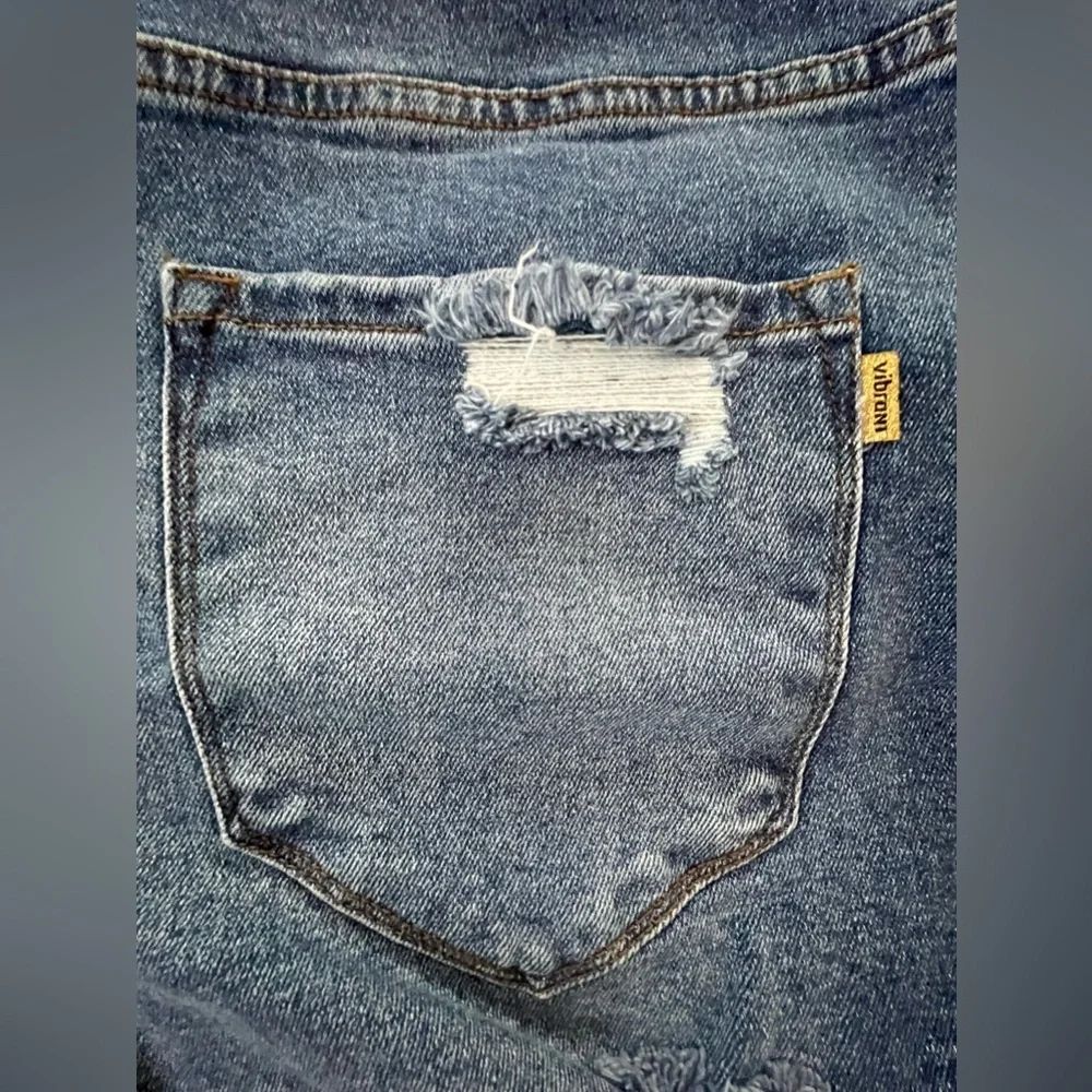 Vibrant MIU Shorts Women 3X‎ Denim High Waist Stretch Blue C12 - Picture 3 of 8